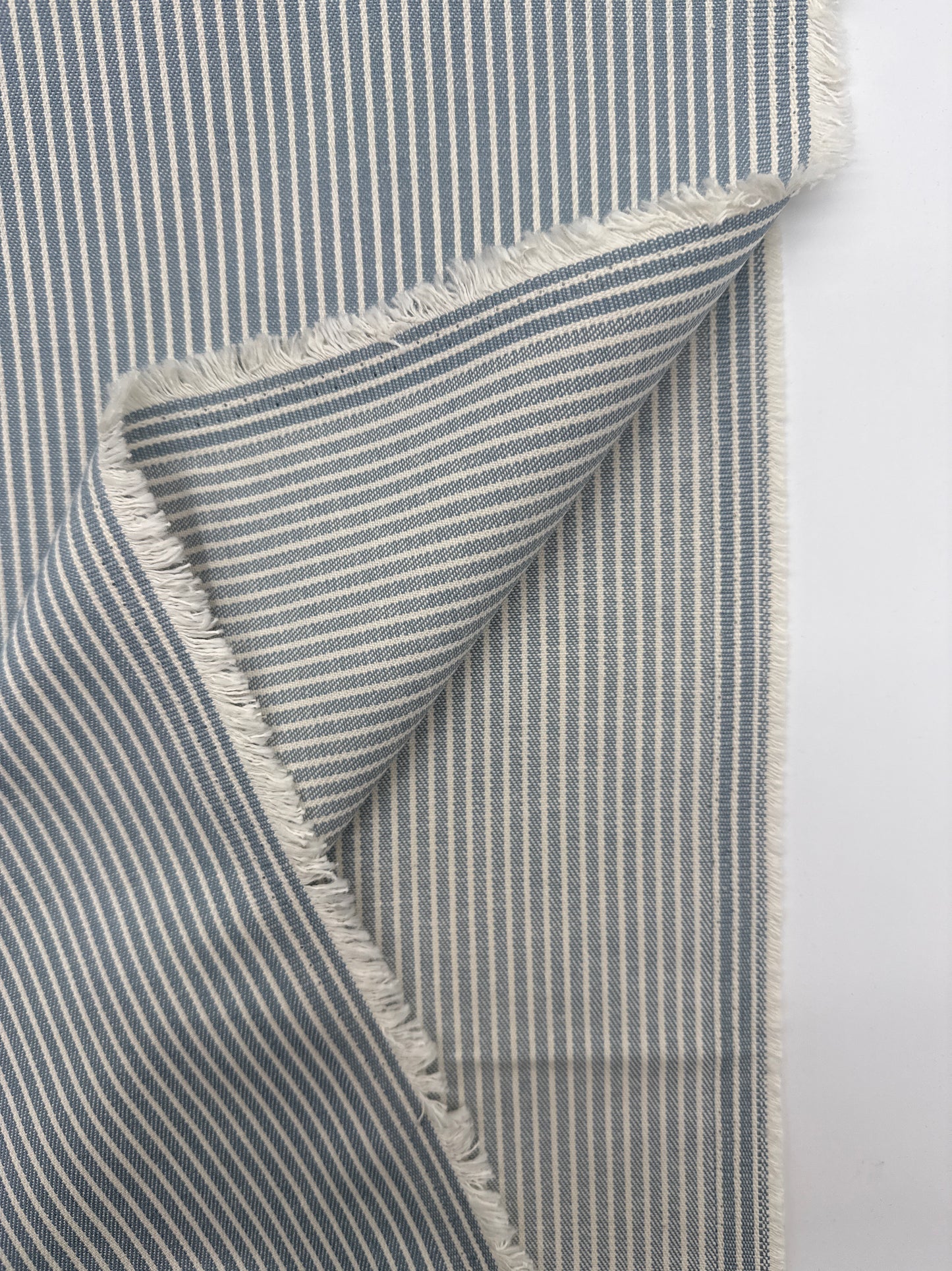 Japanese Denim, Cotton Ticking Stripe 8 oz – Sky Blue/White
