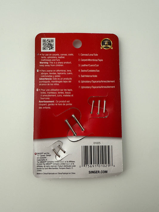 Hand-Sewing Needles, Heavy Fabric Repair, pack of 7