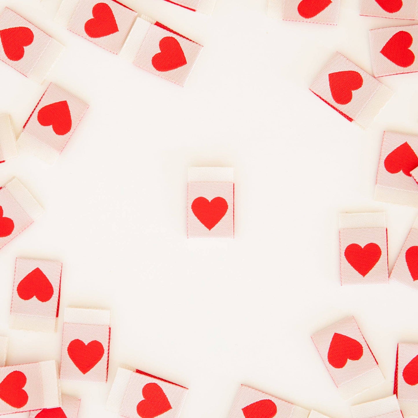 Sarah Hearts Labels, Red Heart