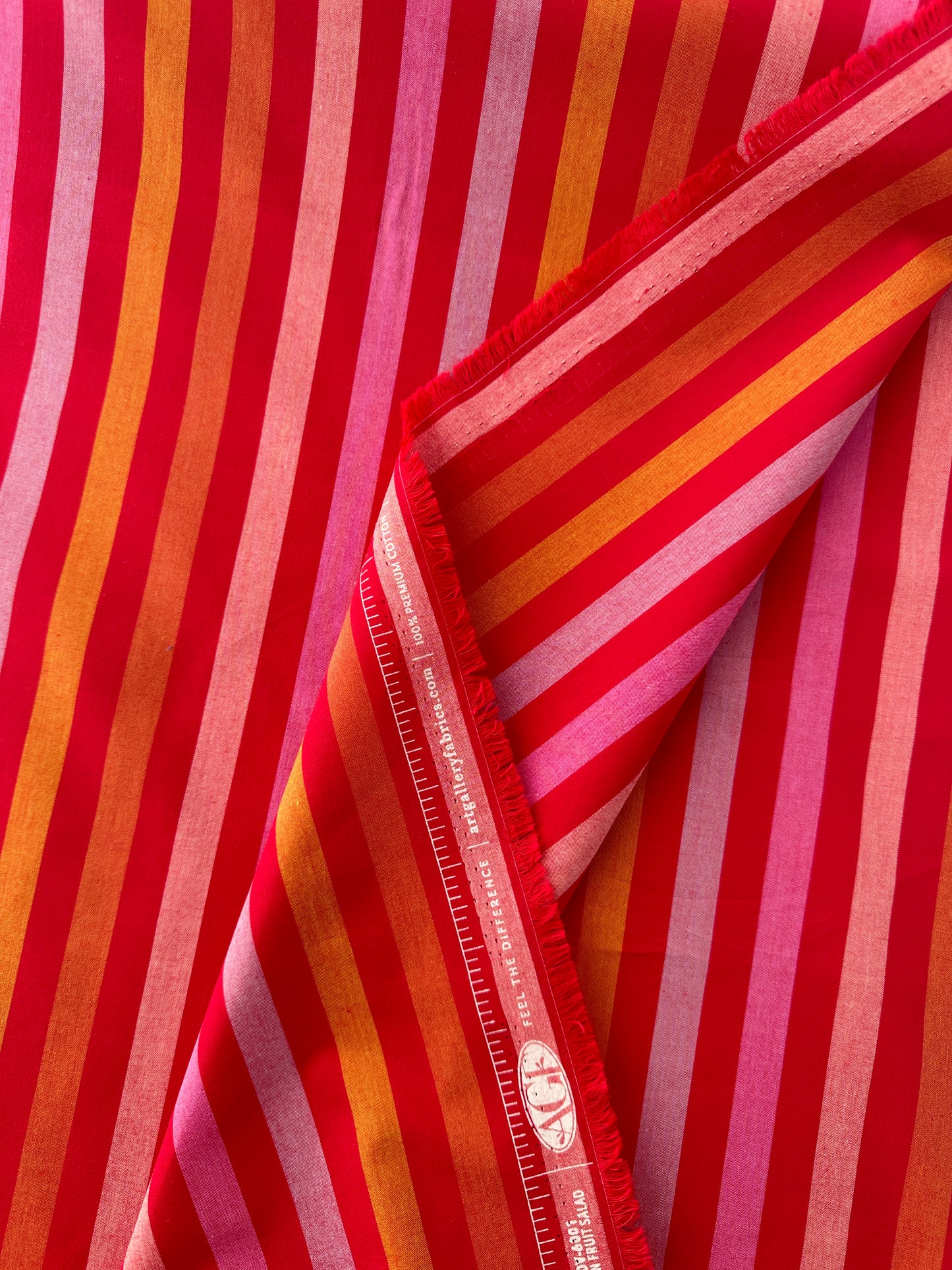 AGF Premium Cotton, Picnic Wovens, Stripe- Fruit Salad