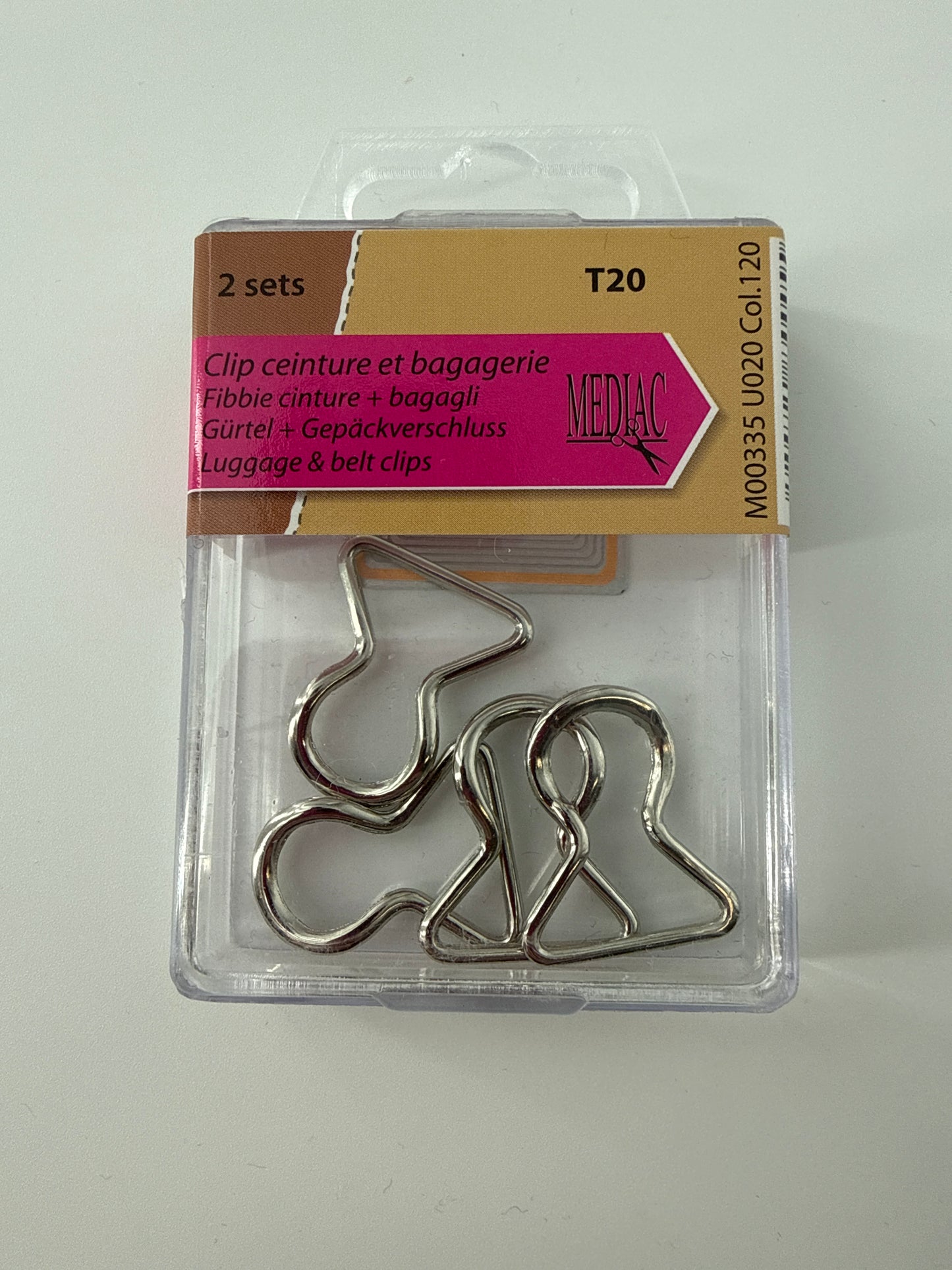Belt Buckle, Interlocking, Nickel, 2 sets
