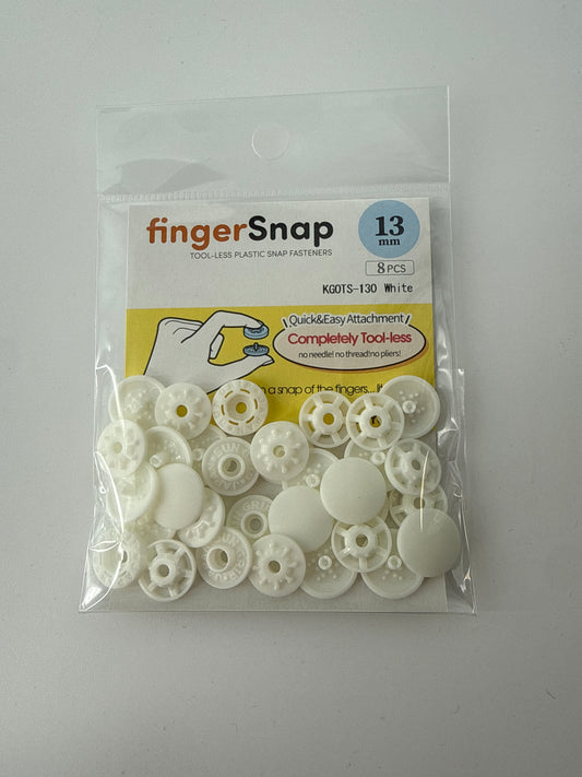 Tool-less Plastic Snaps, White