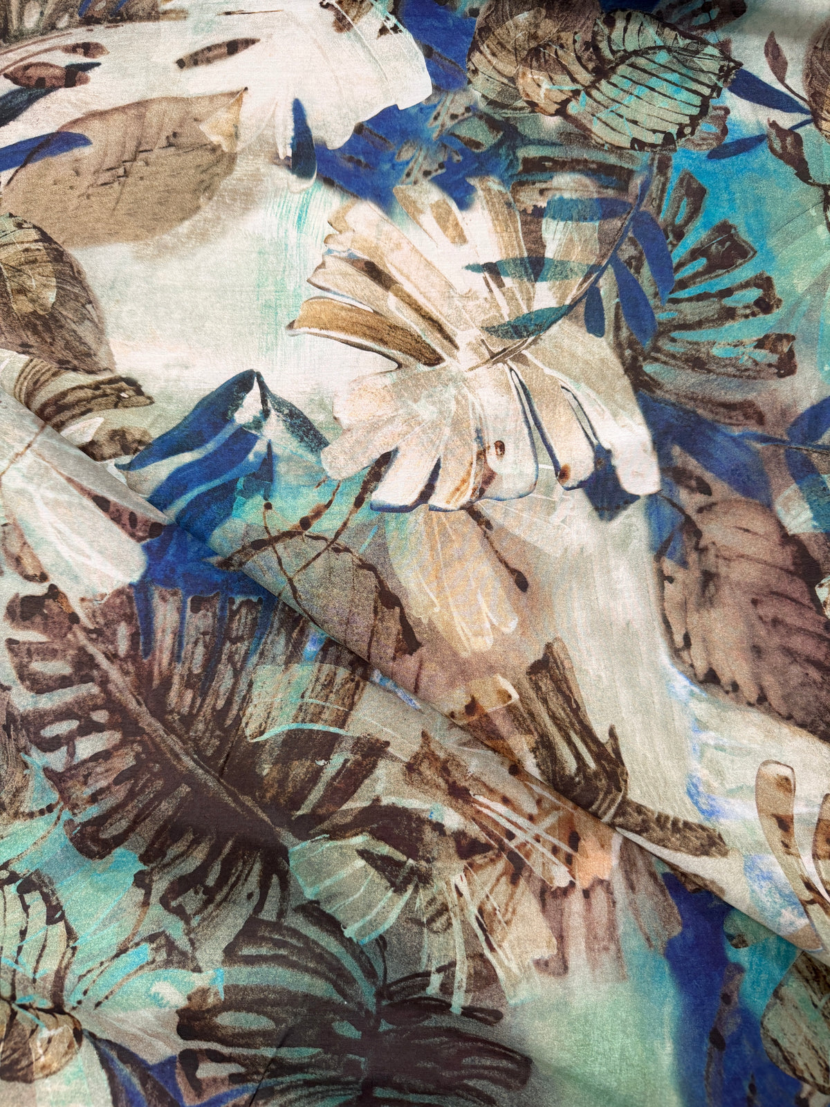 Cotton/Silk Lawn, Monstera Jungle