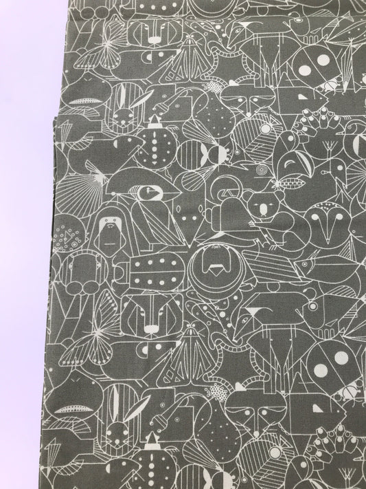 Birch Fabrics, Charley Harper - End Papers, Jade