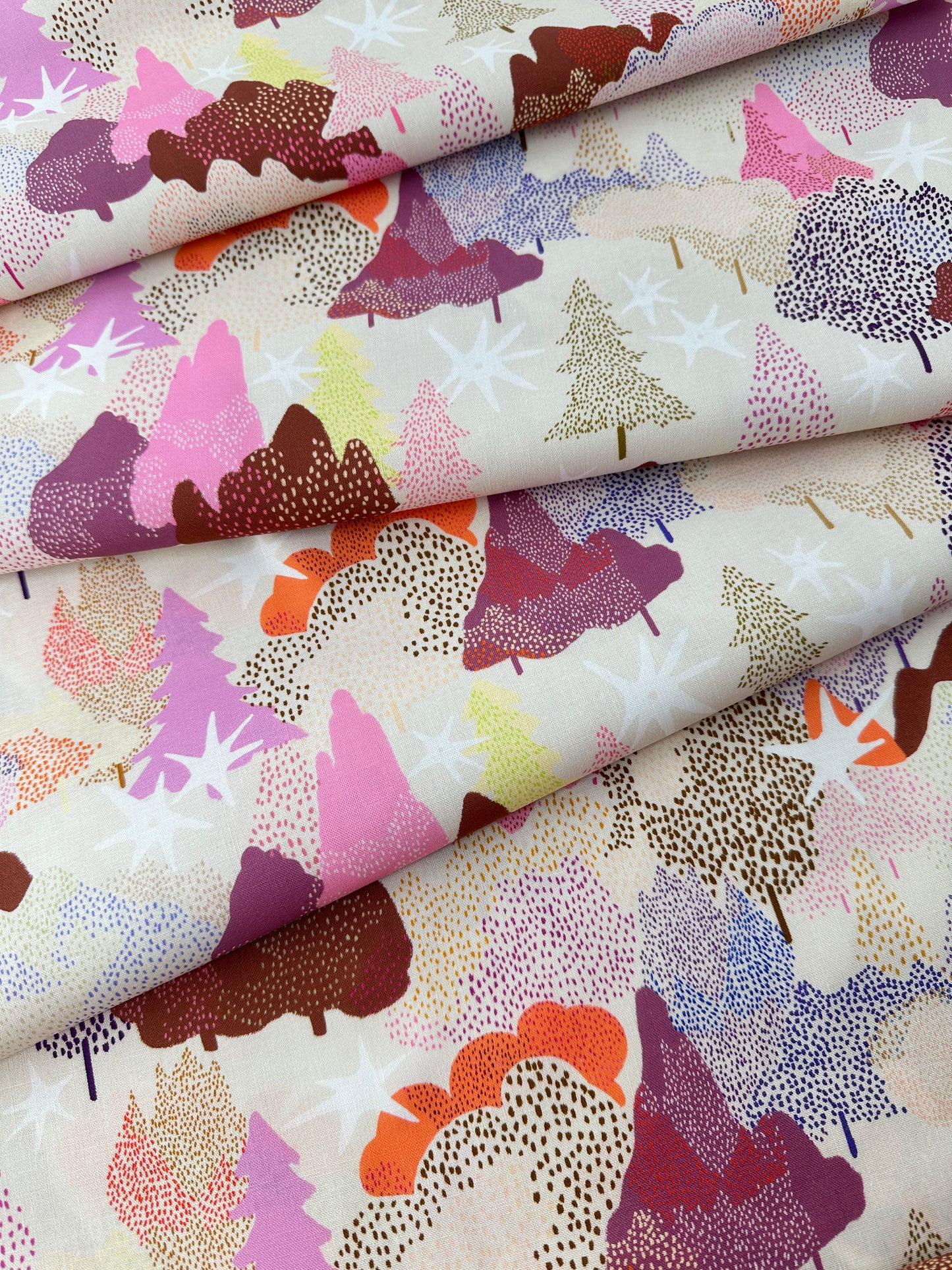 Japanese Cotton, Sheeting, Trees – Dark Brown