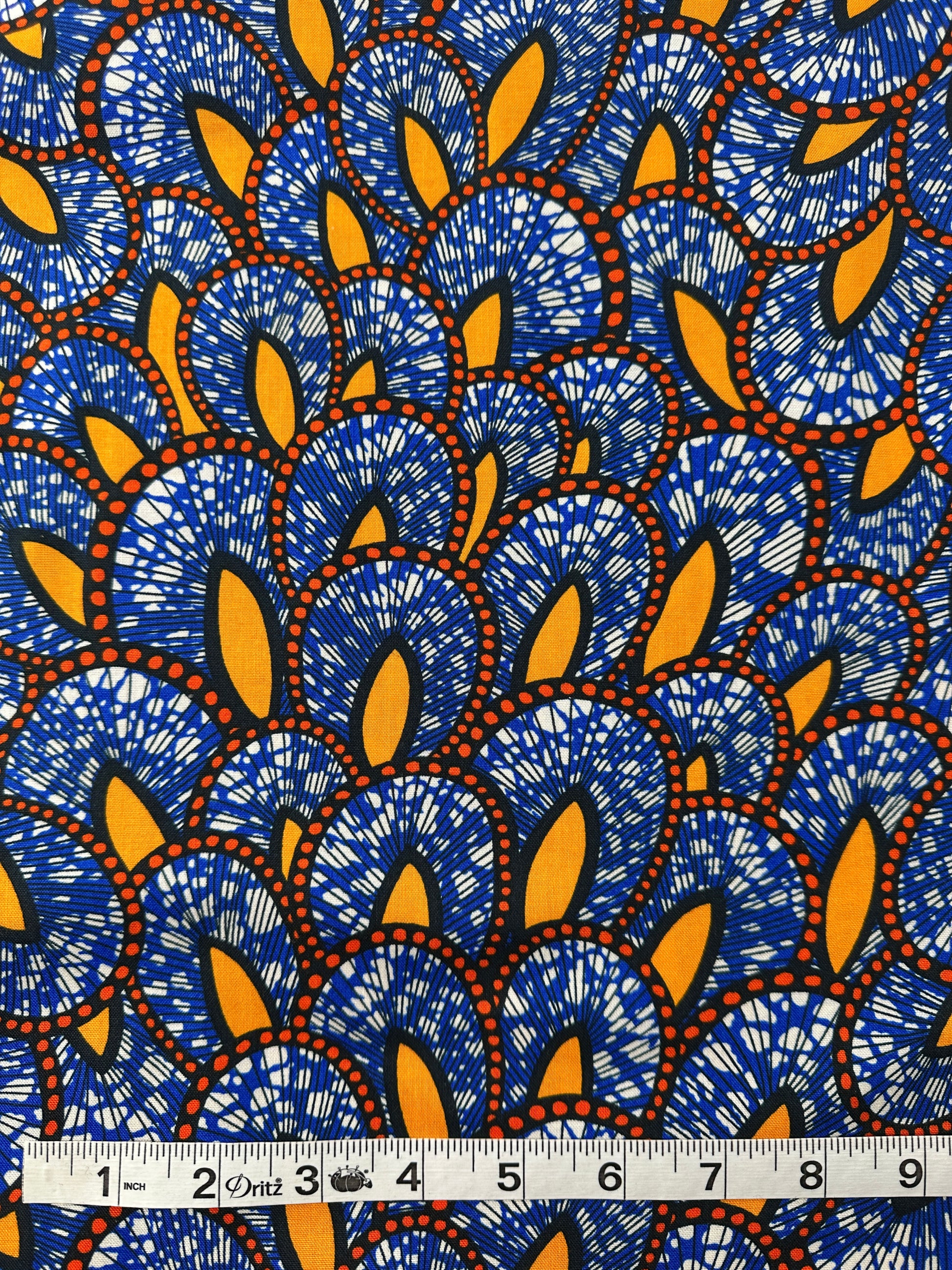 Japanese Cotton Sheeting, African Style Prints – Cobalt