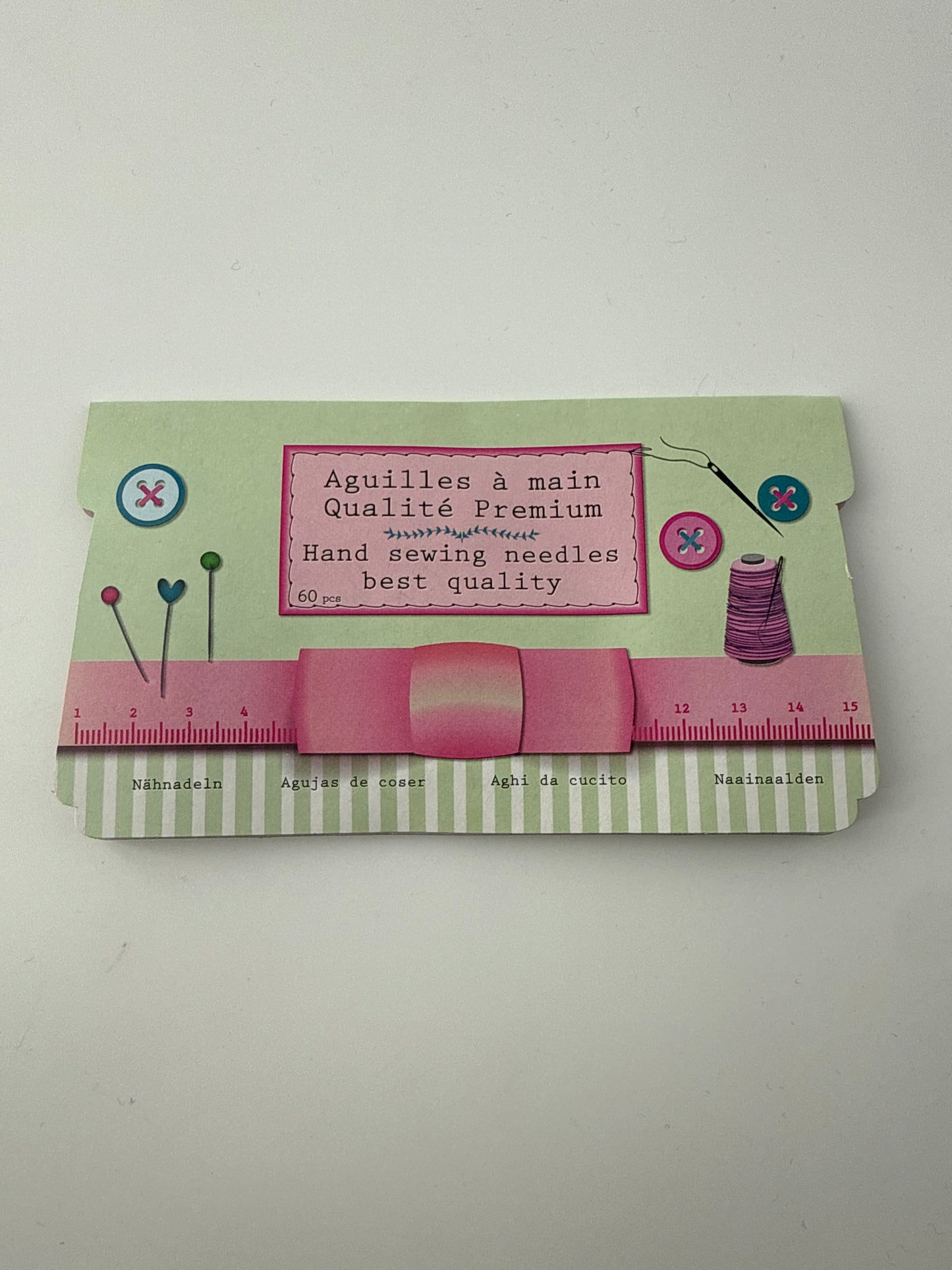 Hand Sewing Needle Set Gift Card, 60 needles