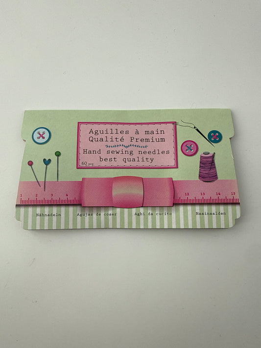 Hand Sewing Needle Set Gift Card, 60 needles