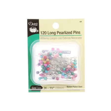 Pins, Pearlized, 1 1/2", 120 pcs