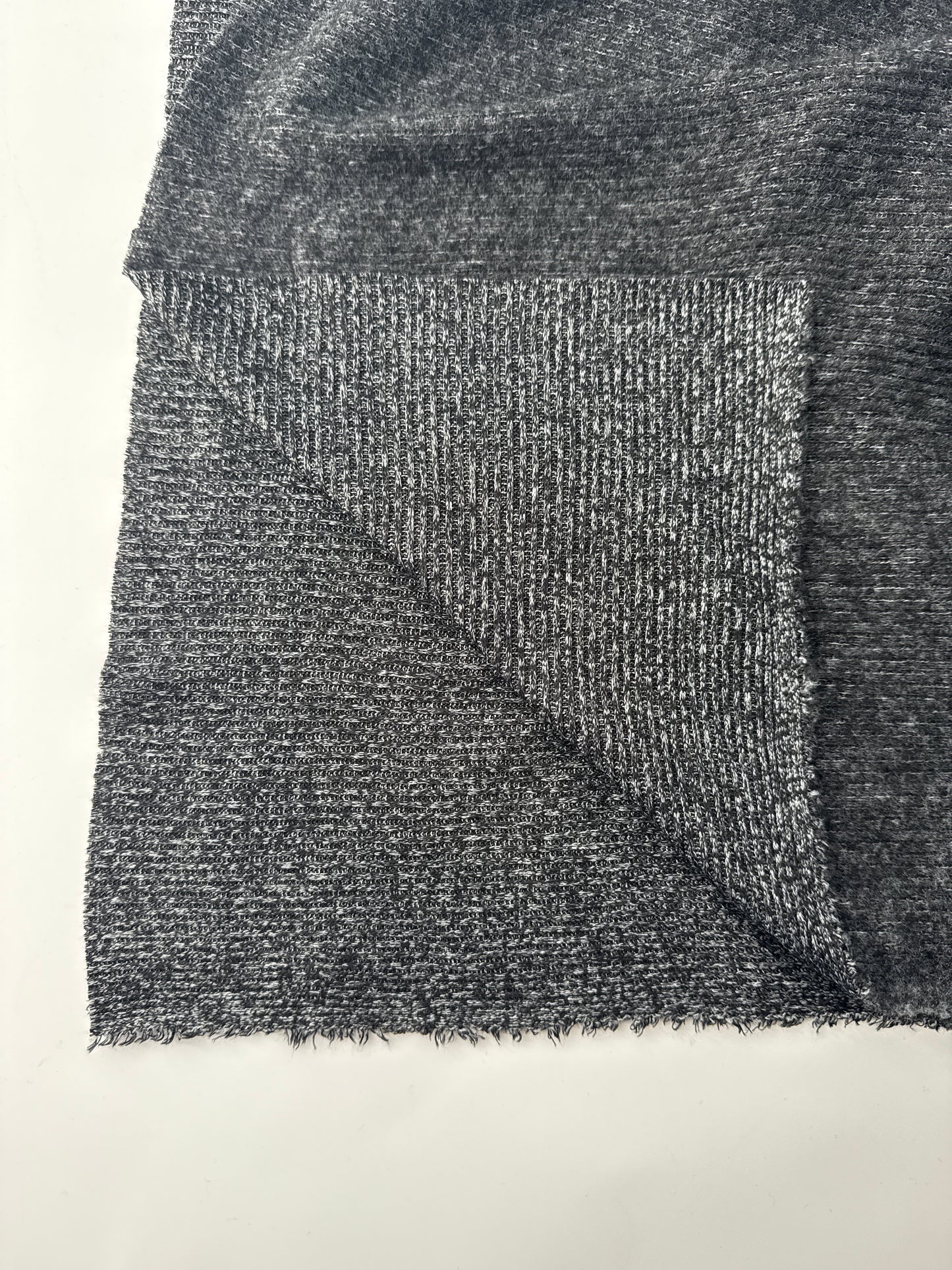 Rayon Blend Sweater 2x2 Rib Knit, 195 gsm – Black