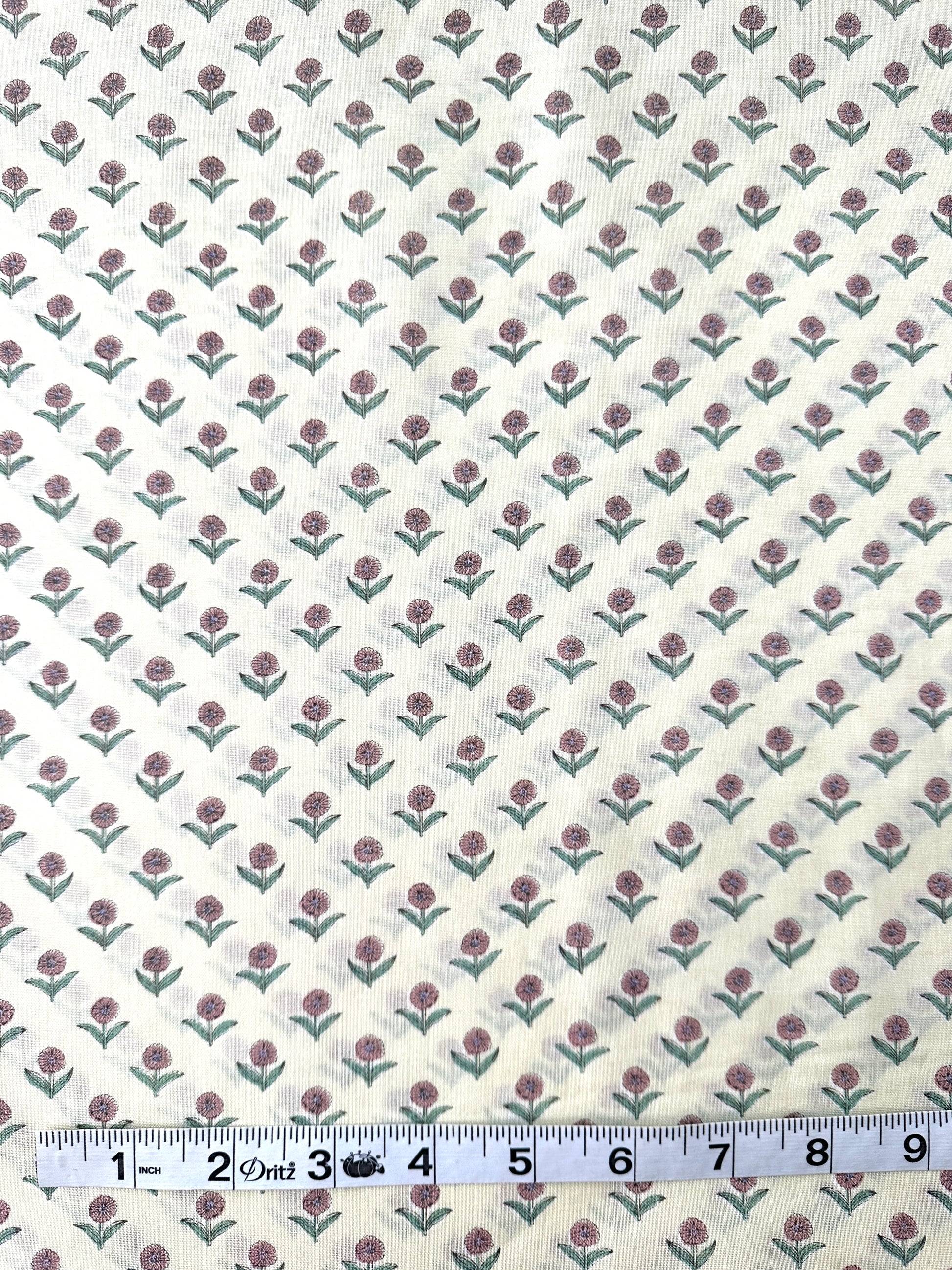Japanese Cotton, Lightweight Sheeting, Petite Flower – Light Blue