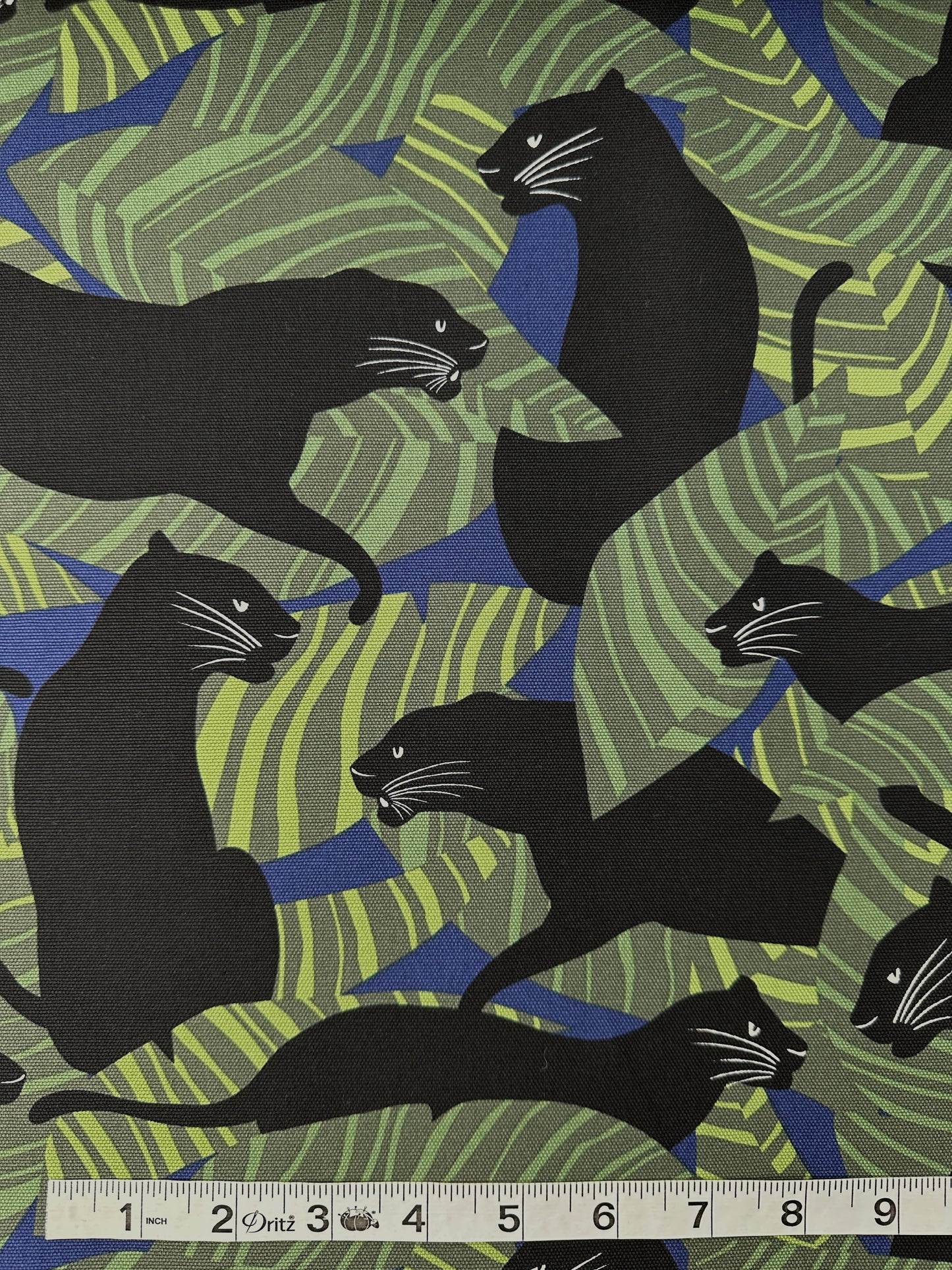 Cotton Canvas Print, Black Panthers