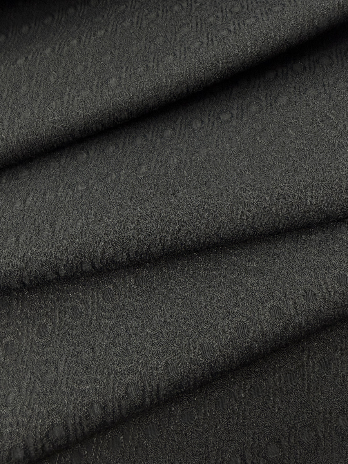 Rayon Jacquard, Cat's Eye - Black