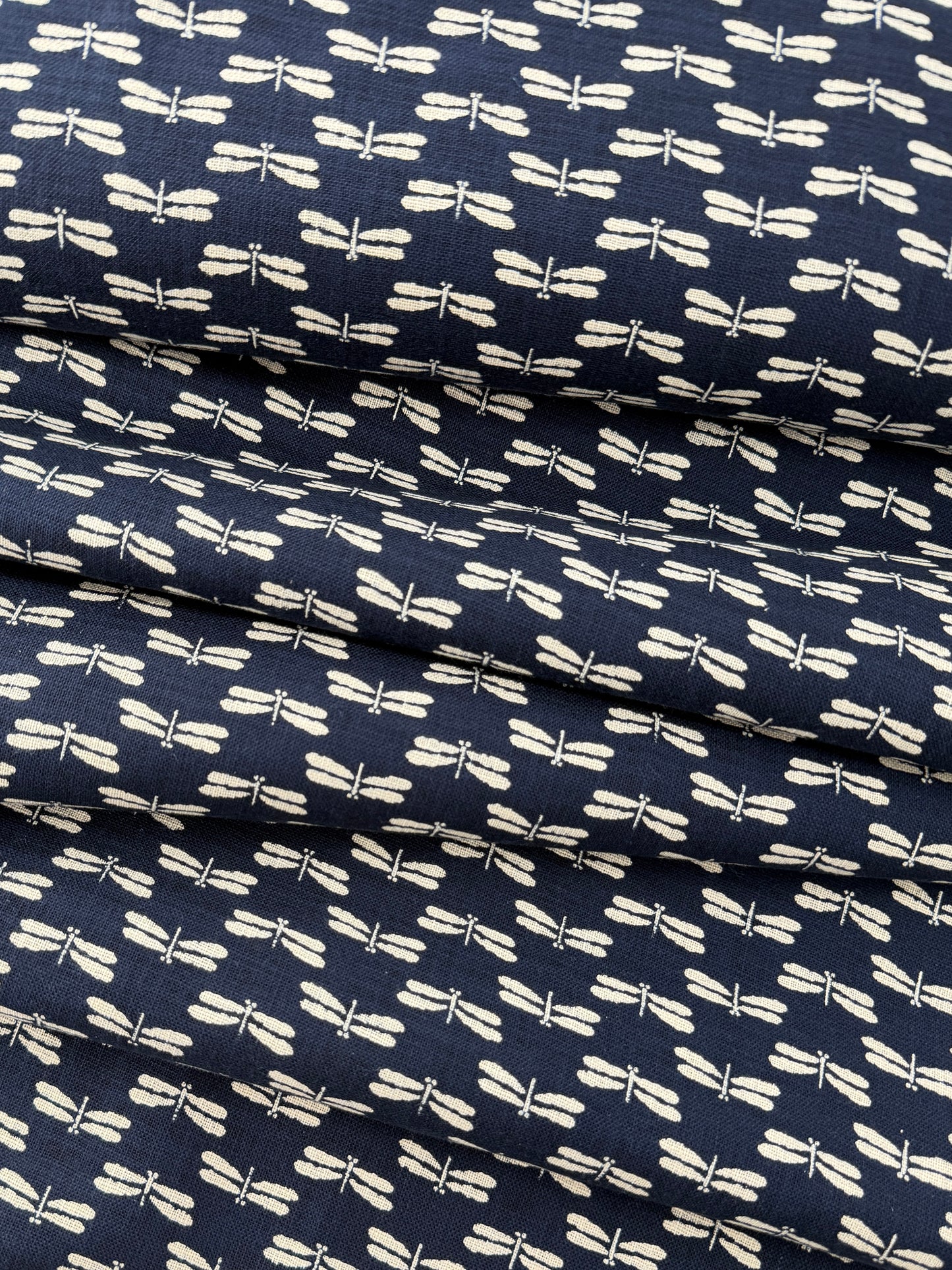 Sevenberry Cotton Sheeting, Dragonfly - Dark Blue