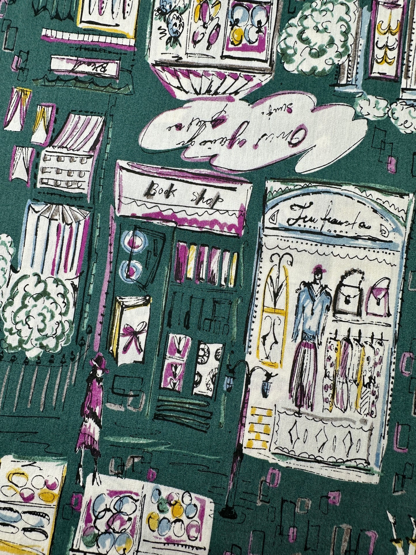 Japanese Cotton Broadcloth, La Boutique Print