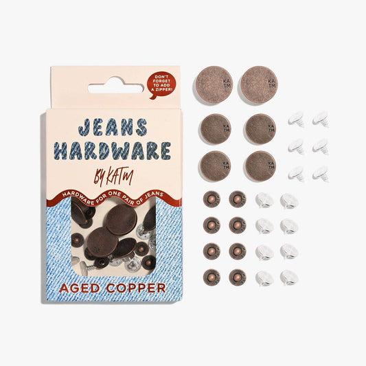 Jeans Hardware Kit | Aged Copper