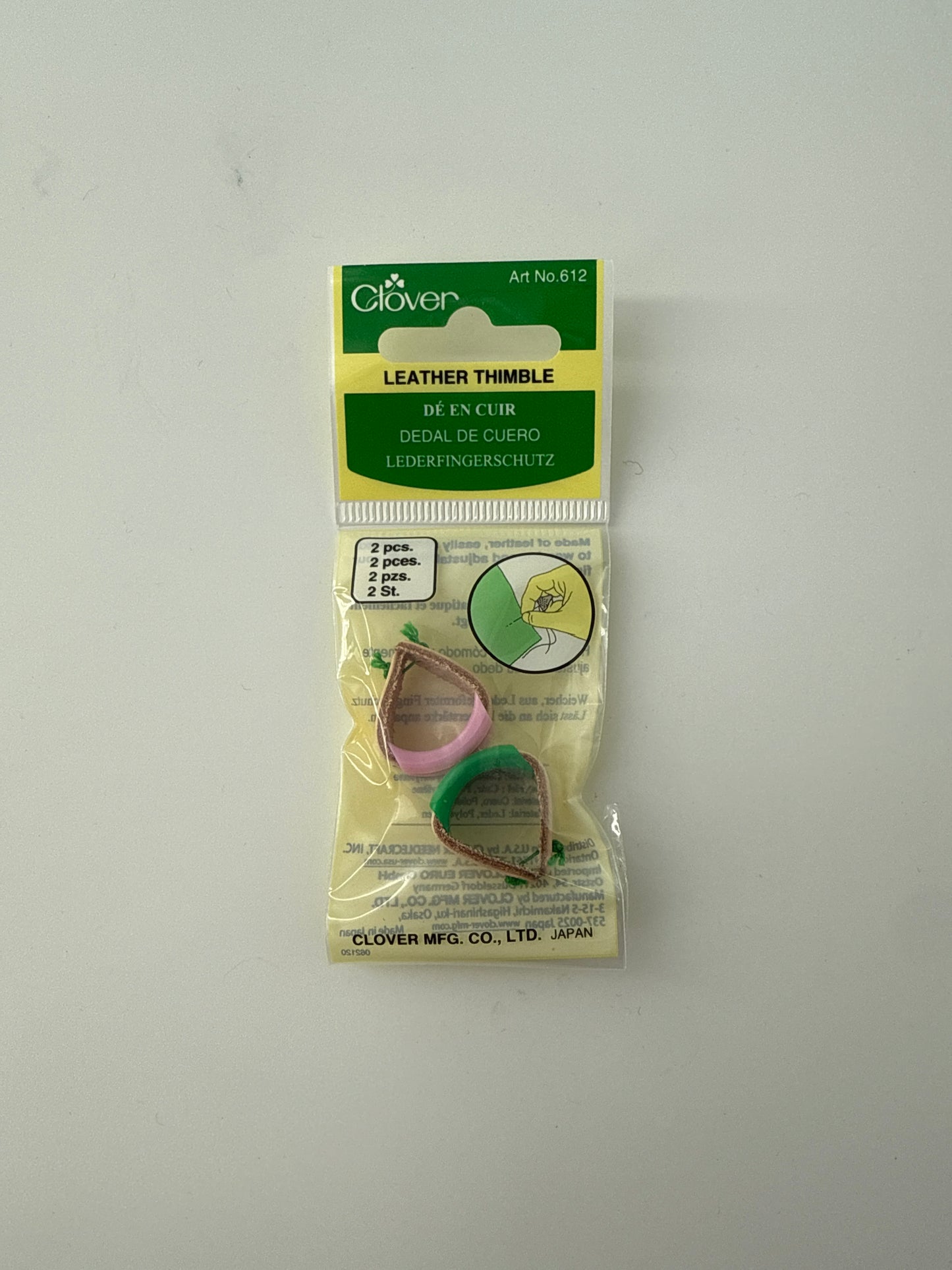 Leather Thimble, Adjustable, 2 ct