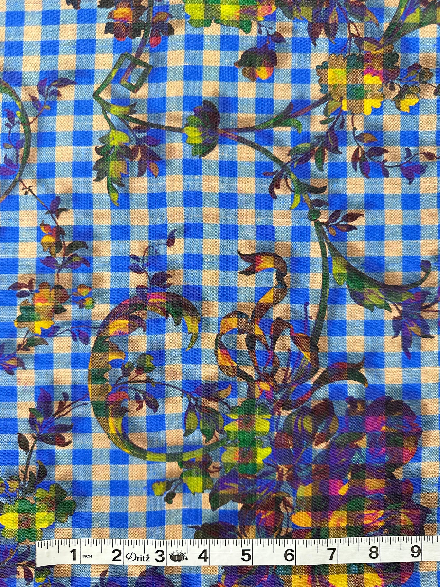 Nora Cotton Sheeting, Floral Gingham
