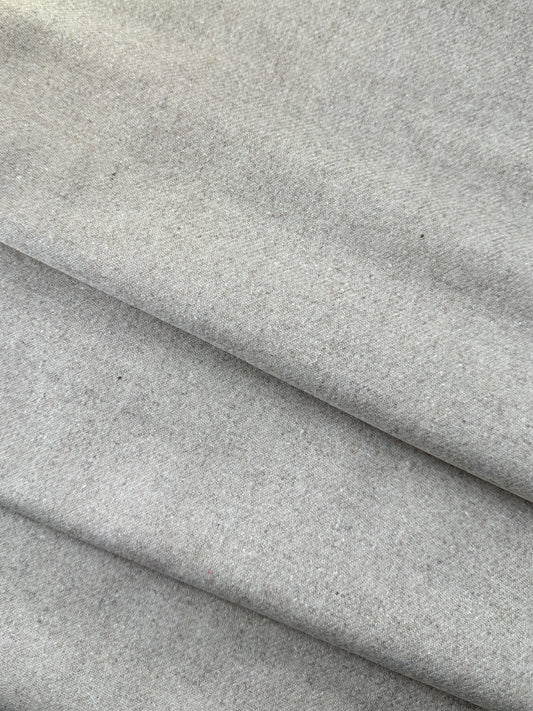 Wool Flannel, Herringbone Weave, Oatmeal
