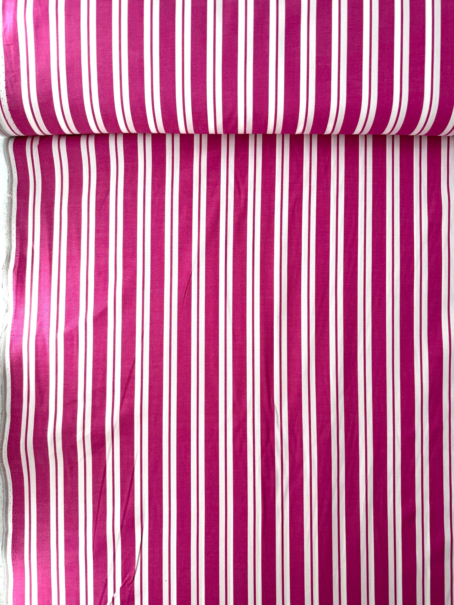 Cotton Shirting, Pink Double Stripe