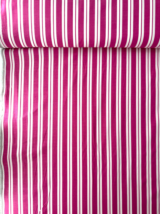 Cotton Shirting, Pink Double Stripe