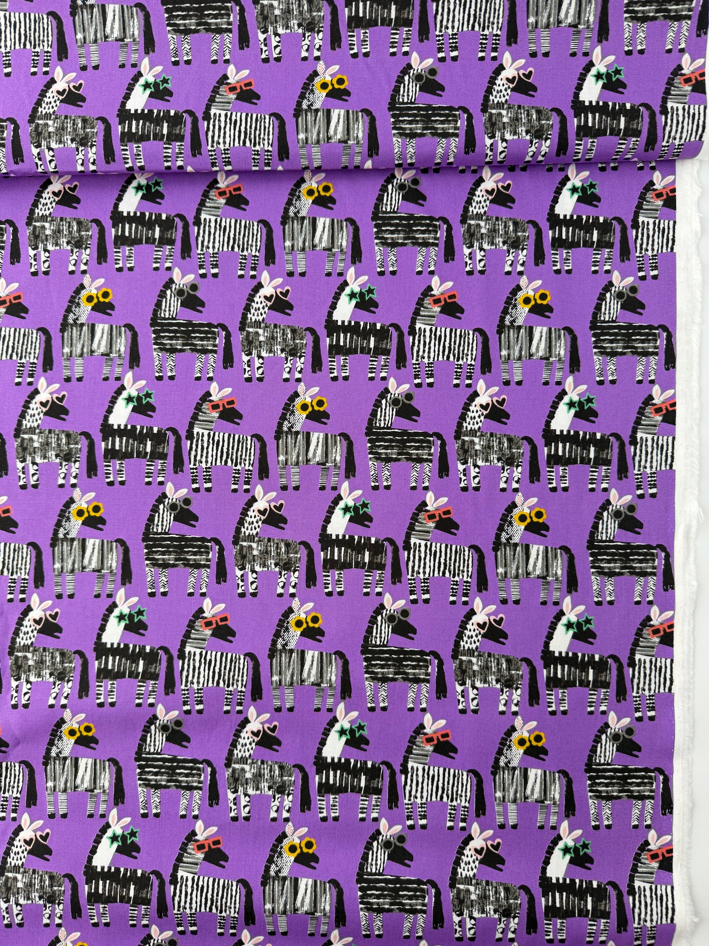 Sevenberry Cotton Broadcloth, Celebrity Zebra