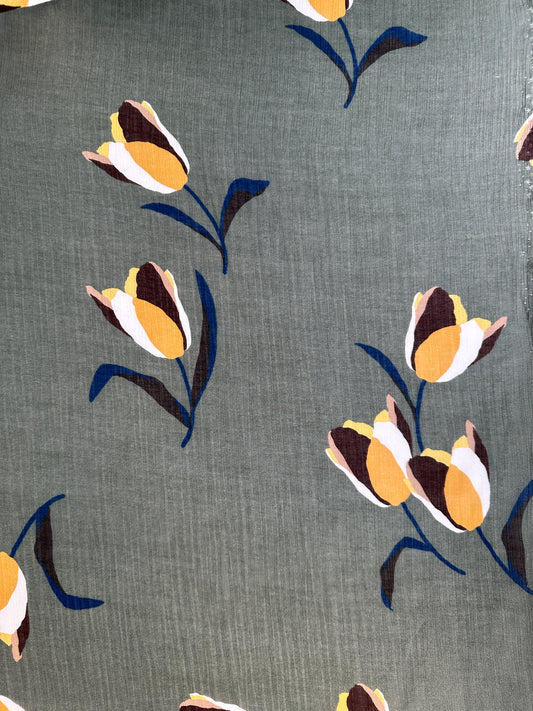 Viscose Chiffon, Floral Print