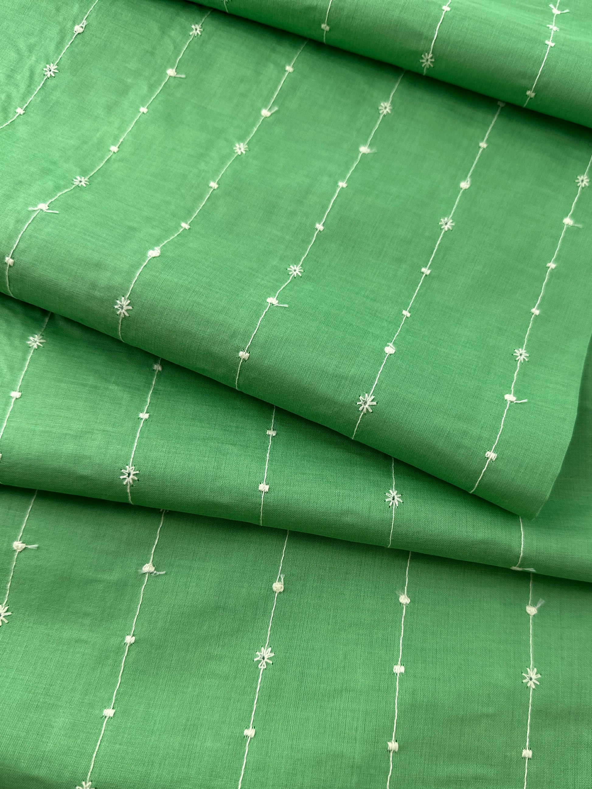Japanese Embroidered Cotton, Vertical Stripe – Charcoal Gray