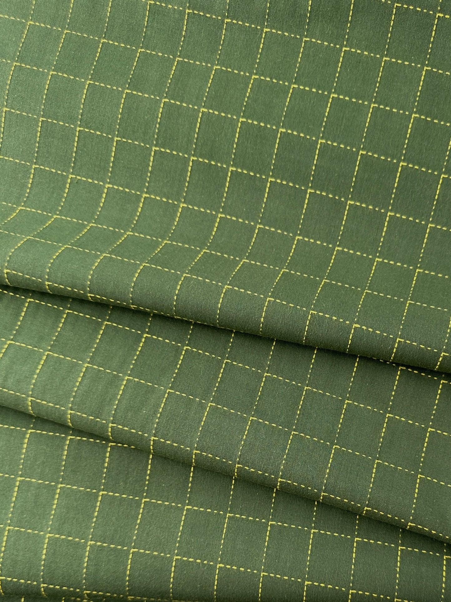 FIGO Cotton Sheeting, Intervals Green
