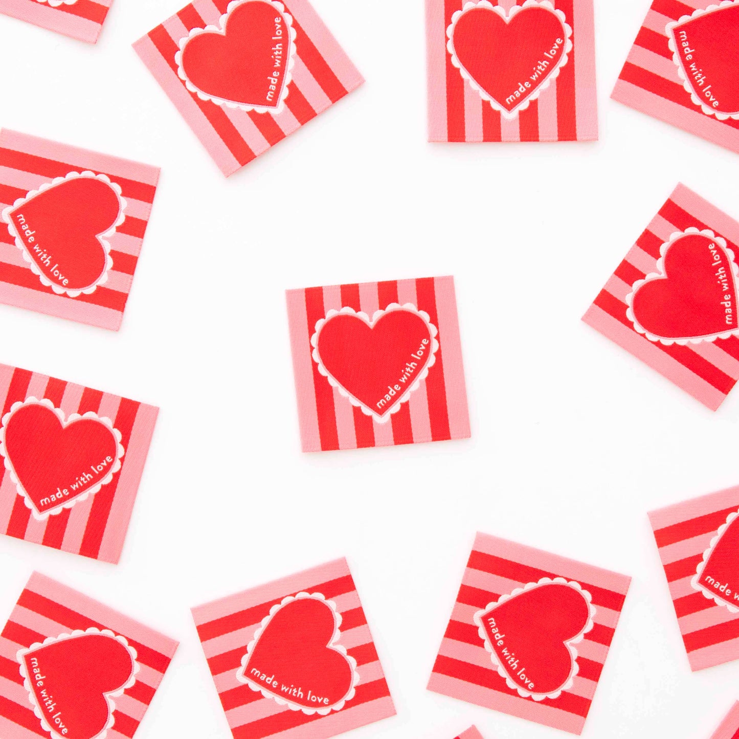 Sarah Hearts Labels, Made with Love Valentines Heart