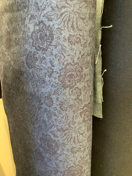Printed Stretch Indigo