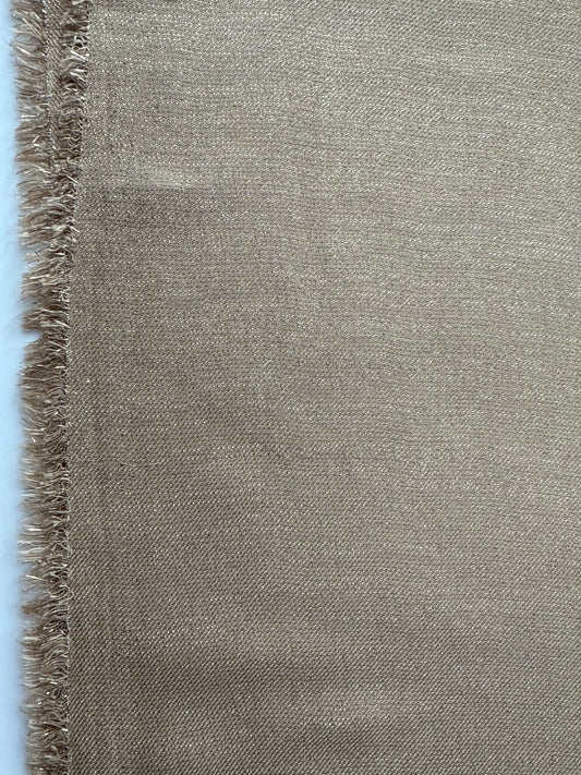 Rayon/Linen Twill with Lurex, Camel/Gold