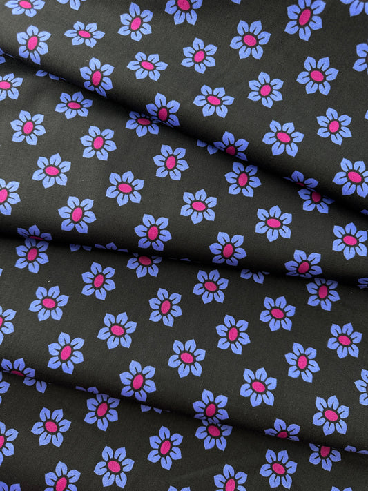 Anna Maria Cotton Sheeting, Allegory, Stamped in Midnight, 4.7oz