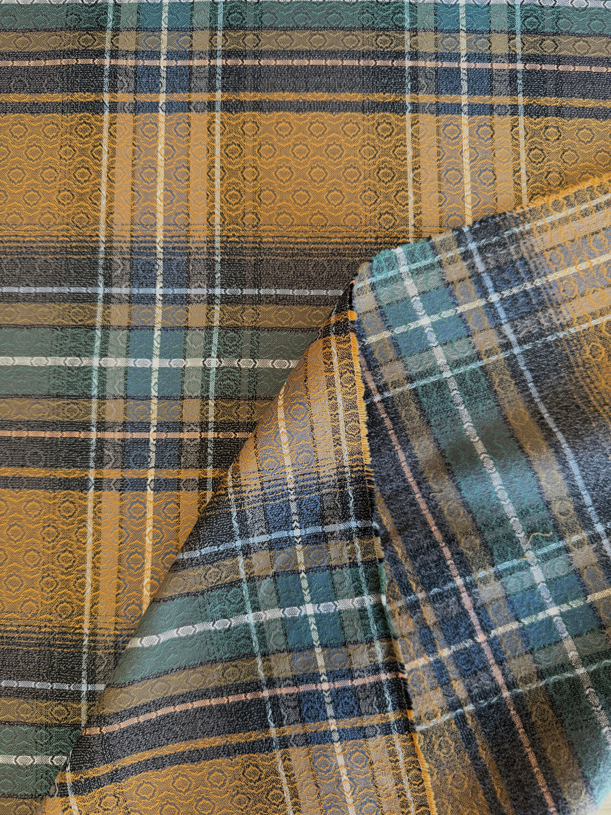 Cotton Flannel, Jacquard Plaid