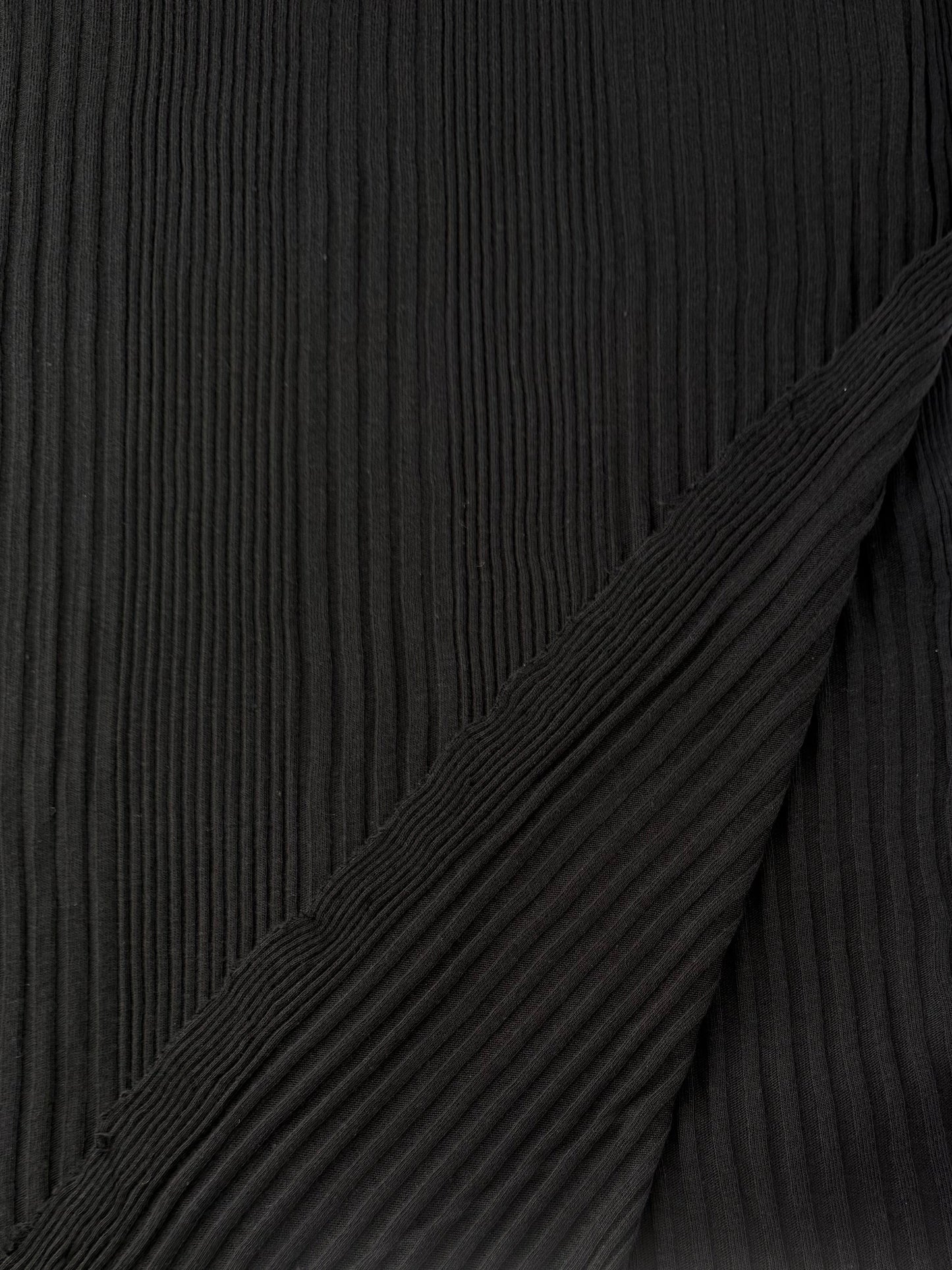 Cotton Variegated Rib, 132 gsm - Black