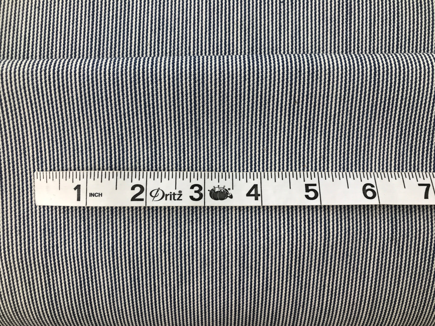 Denim, Cotton Stretch, Railroad Mini Stripe 9 oz.
