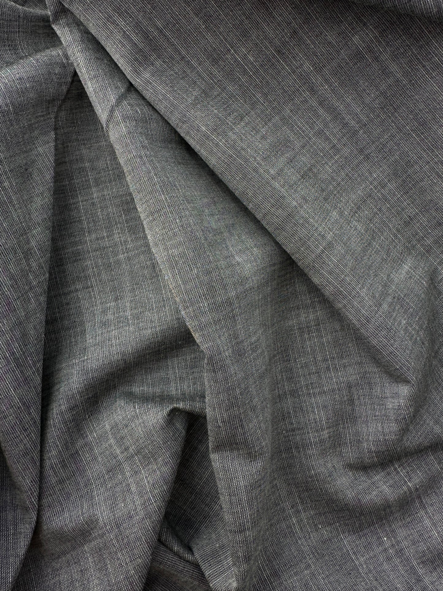 Chambray Cotton, Slate Grey