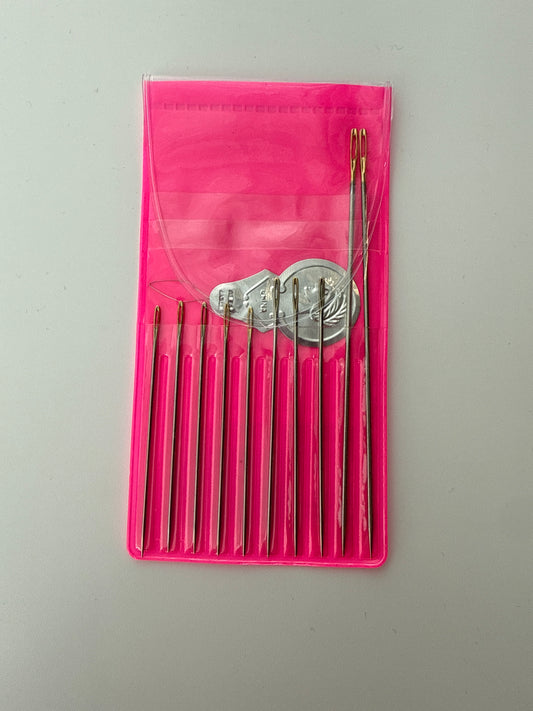 Hand Sewing Needle Assortment with Threader, 11 pcs