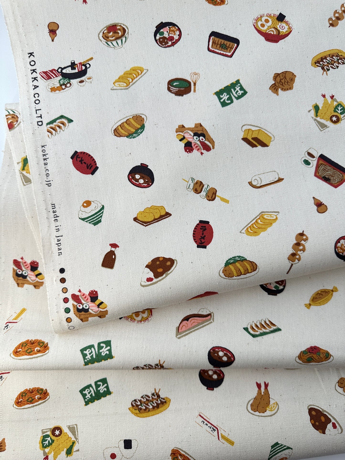 Kokka, Cotton Oxford, Illustrated Book - Japanese Food