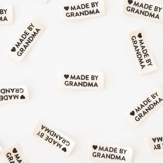 Sarah Hearts Labels, Made by Grandma Organic Cotton