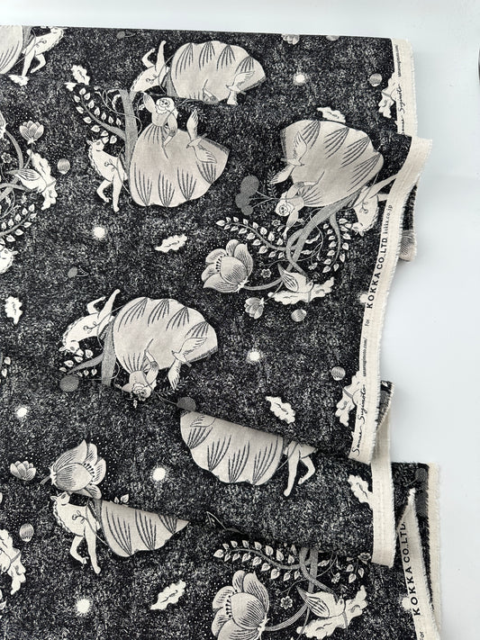 Japanese Cotton/Linen Sheeting, Midnight Dream