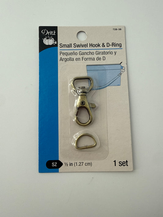 Dritz Small Swivel Hook & D-Ring
