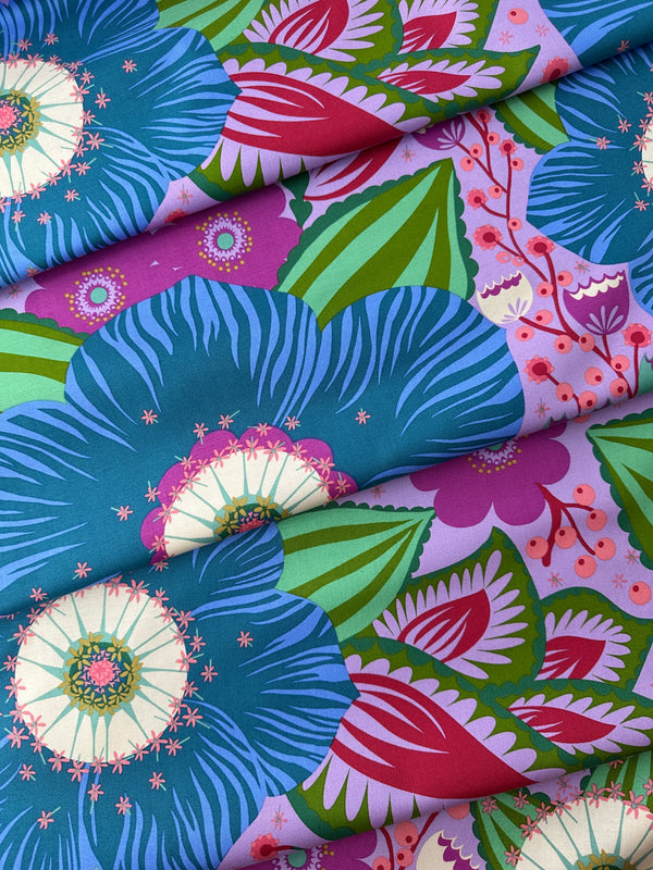 Anna Maria Cotton Sheeting, Overdressed, Honorable Mention in Cobalt