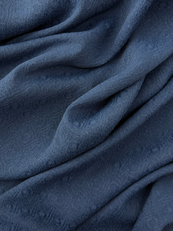 Rayon Jacquard, Cat's Eye - Navy