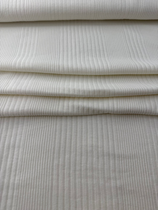 Cotton Variegated Rib, 132 gsm - Ivory