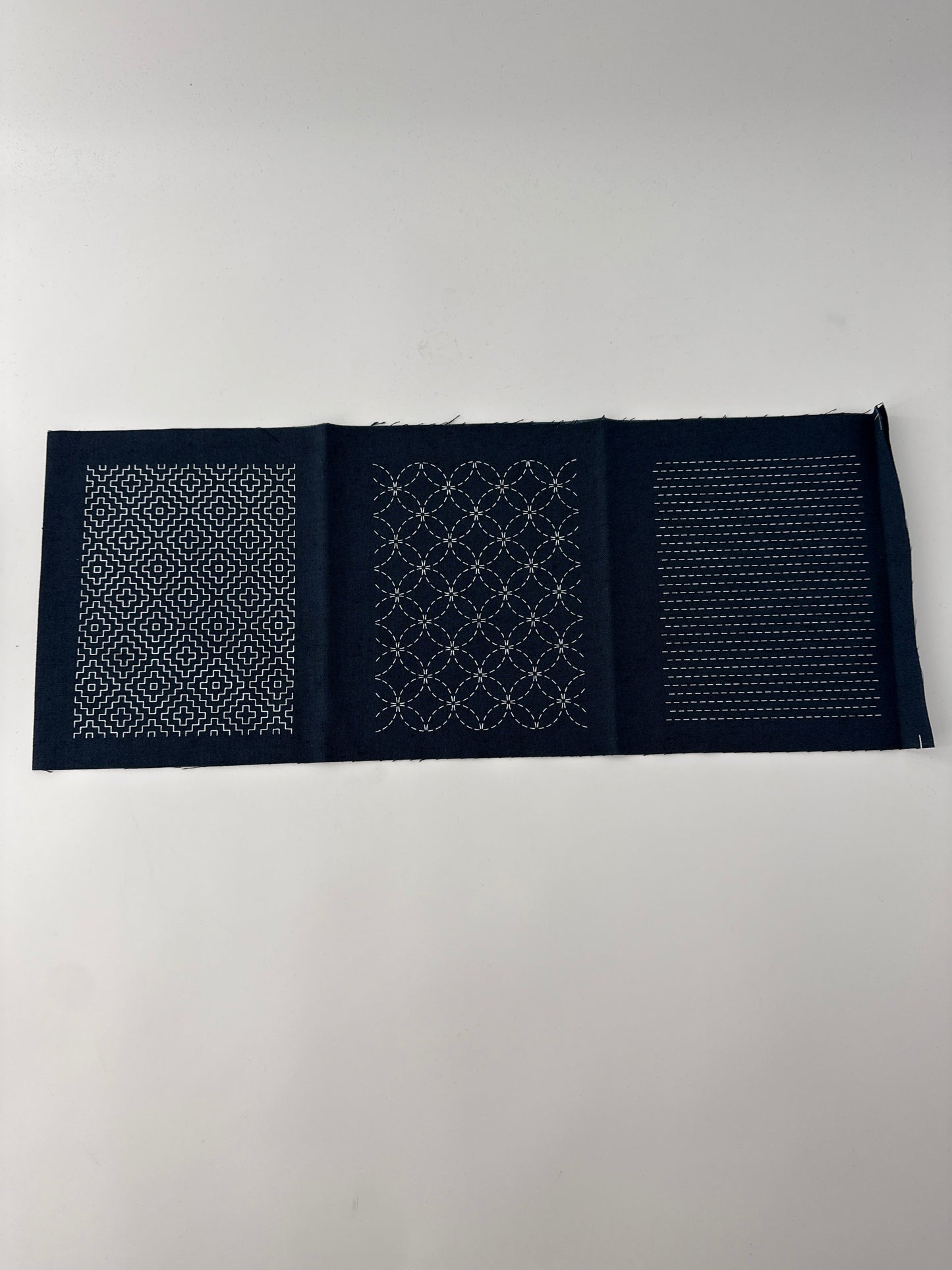 Sashiko Mending Kit, Blue, 6 patterns