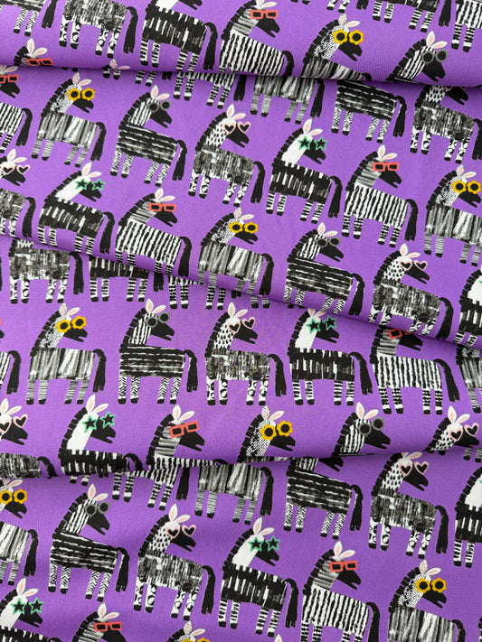 Sevenberry Cotton Broadcloth, Celebrity Zebra