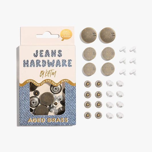 Jeans Hardware Kit | Aged Brass