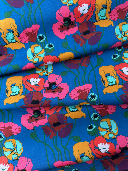 Anna Maria Cotton Sheeting, Overdressed, Pouring Poppies in Paint, 4.7oz