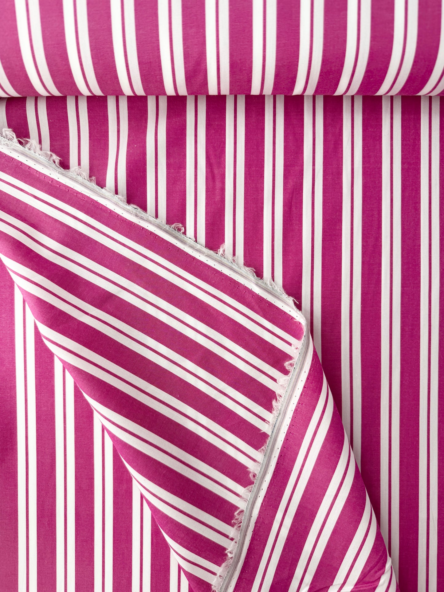 Cotton Shirting, Pink Double Stripe